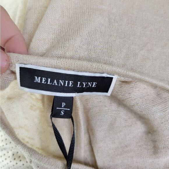 NWT Melanie Lyne Athleisure Perforated Front Detail Cream Tank Top‎ Small - Picture 5 of 7